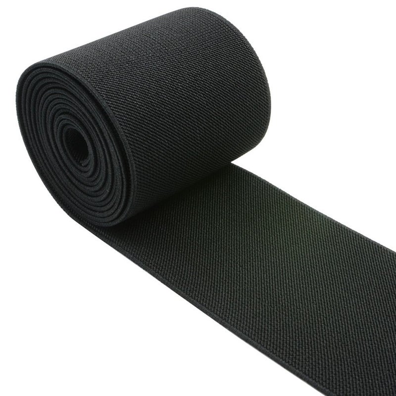 iCraft Strapcrafts 3-Inch Wide by 2-Yard Colored Woven Elastic Band,Black 13110 - Image 1